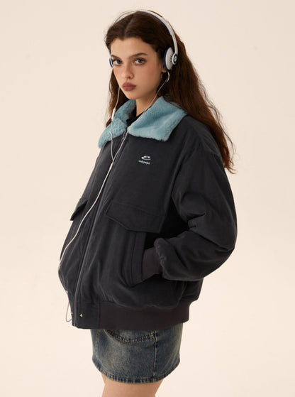 loose short cotton-padded jacket