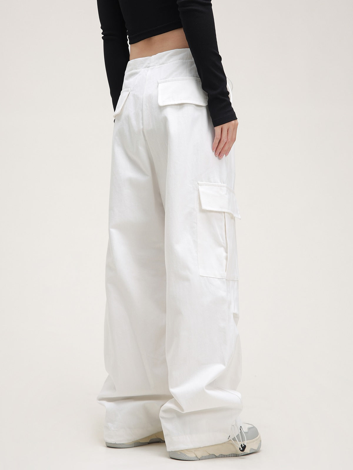 American straight drawstring cargo pants