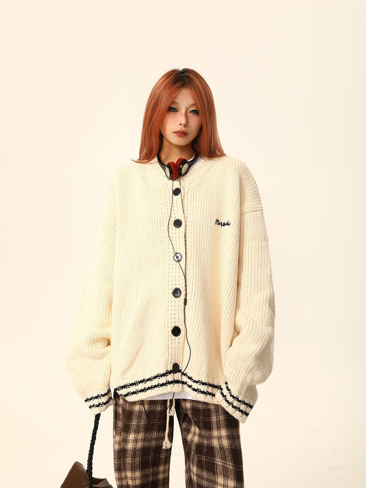 American Cardigan Knit Sweater Coat