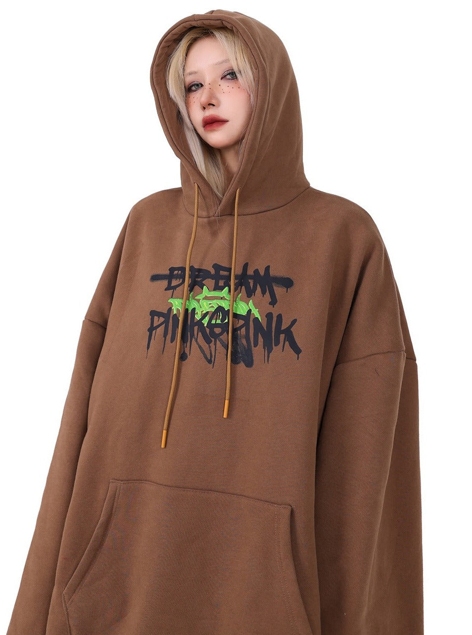 Hooded loose street hip hop coat