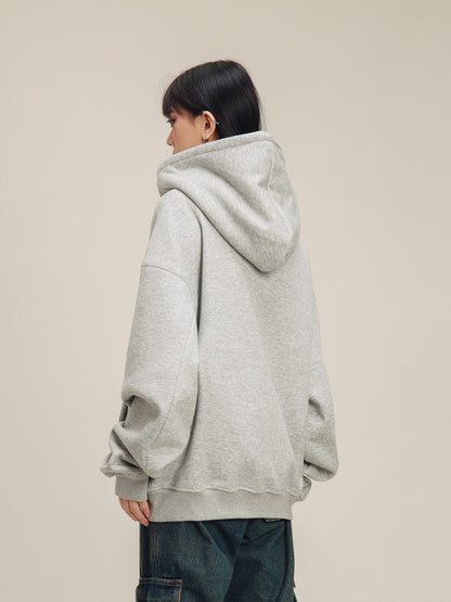 half-zip loose fleece coat