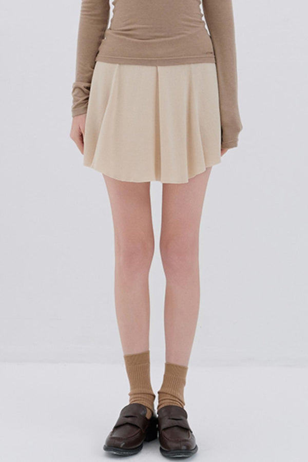 Korean Pleated Midi Skirt
