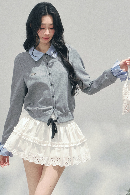 Spring White Half-Skirt