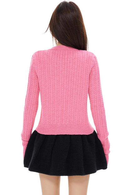 Twist Gray Womens Cardigan