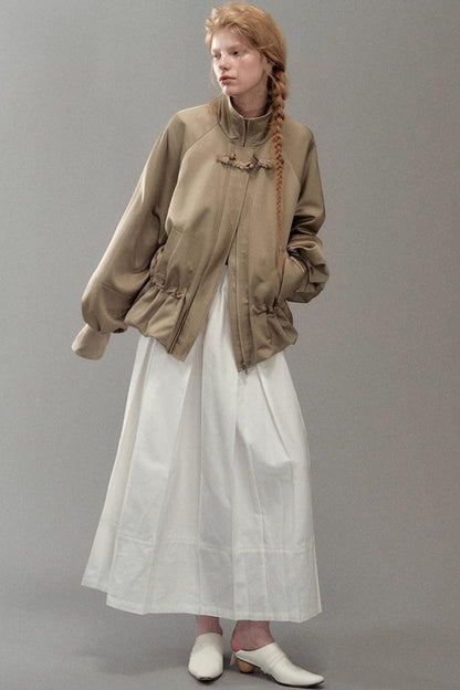 Genesis Woven Stand-Up Collar Trench Coat