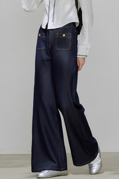 Autumn High Waist Denim Pants