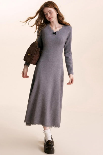 Romantic Lace Knit Dress