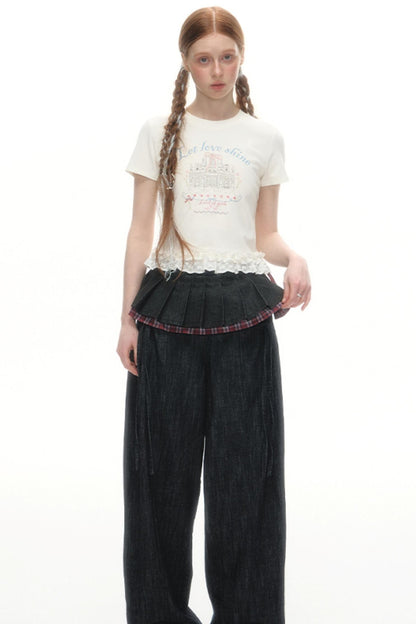 Lace-Trimmed Summer Tee