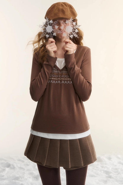 Fair Isle Two-Piece Top