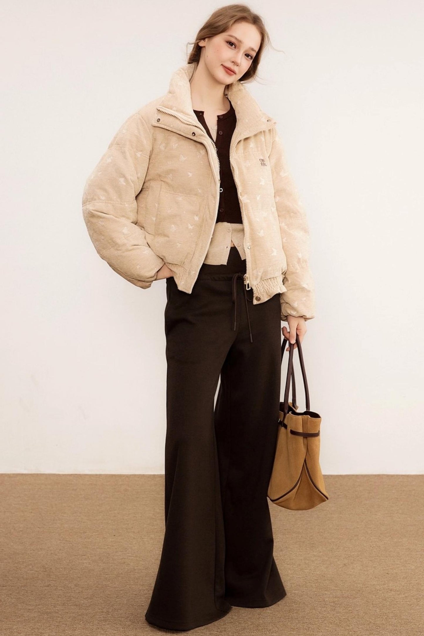 Wool Knit Wide-Leg Pants