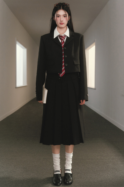 Mid-Length Pleated Skirt