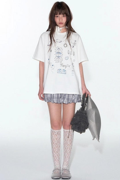 Summer Hand-Painted Cotton Top