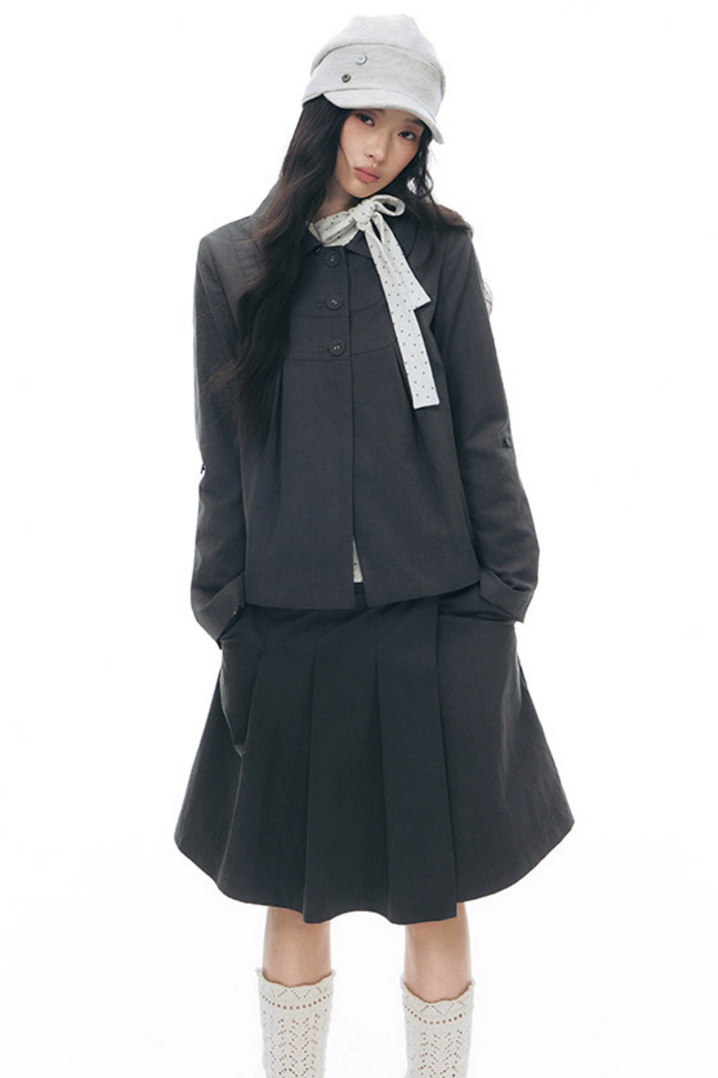 Original Pleated Workwear Skirt