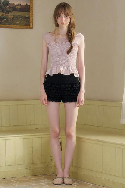 Night French Lace Shorts Dress Set-Up