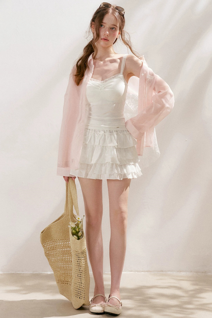 French Lace Sheer Blouse