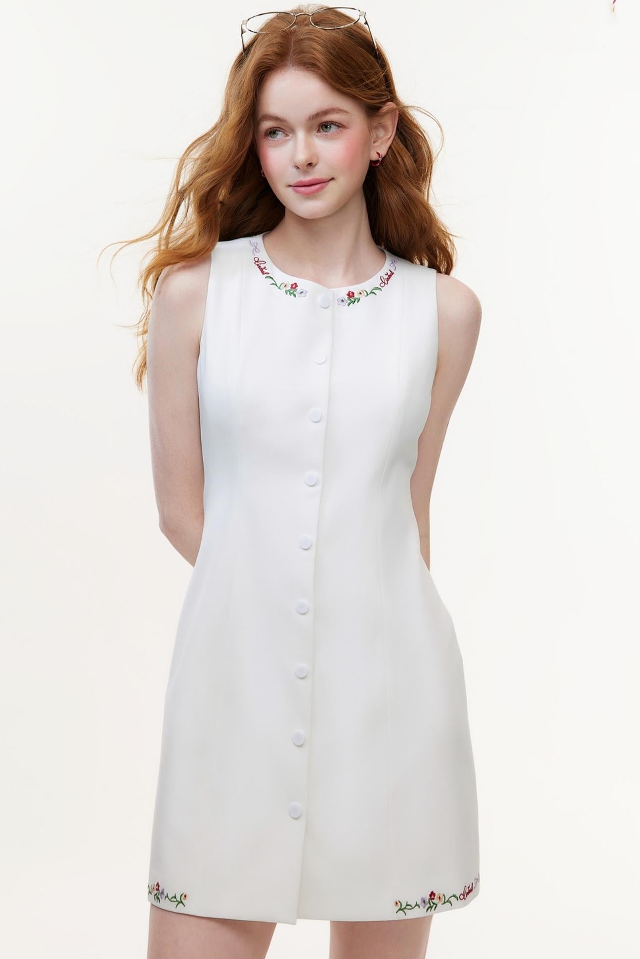 Summer White Halter Dress