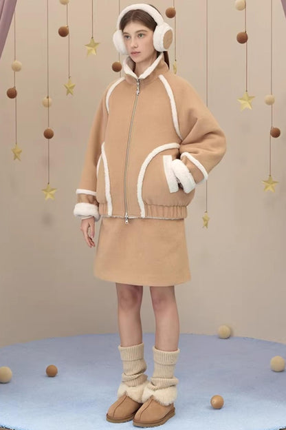 Snow Season Wool A-Line Skirt