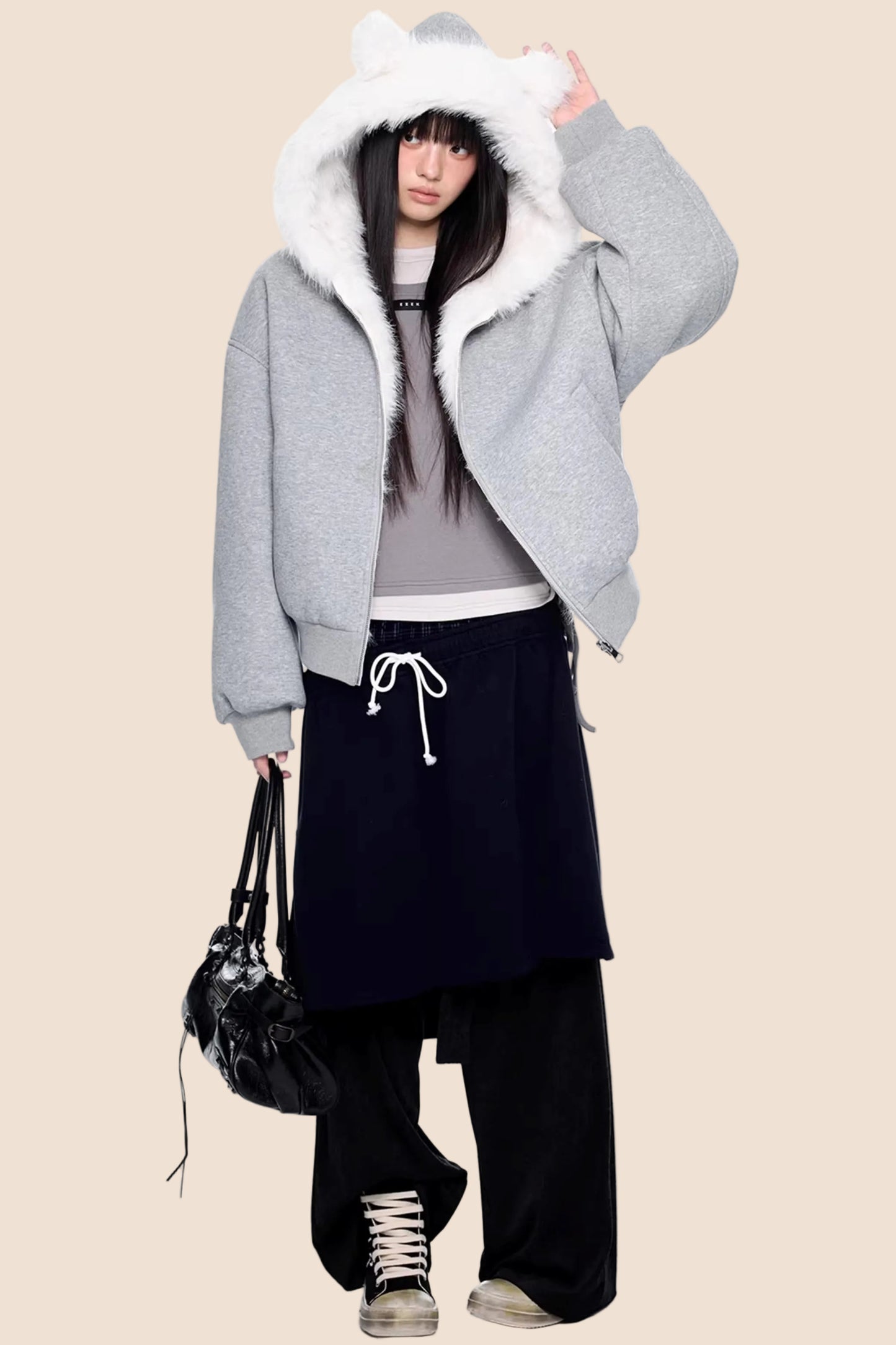 Reversible Furry Cotton Jacket