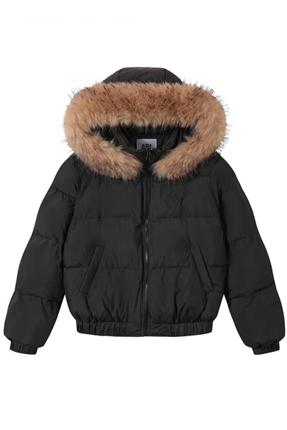 Fur Collar Hooded Down Jacket