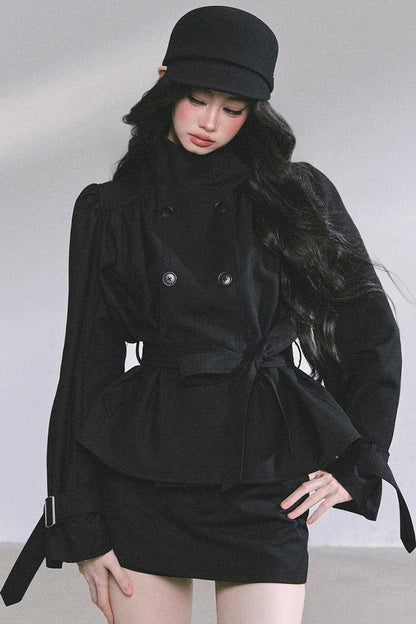 French Autumn Coat & Skirt Set-Up