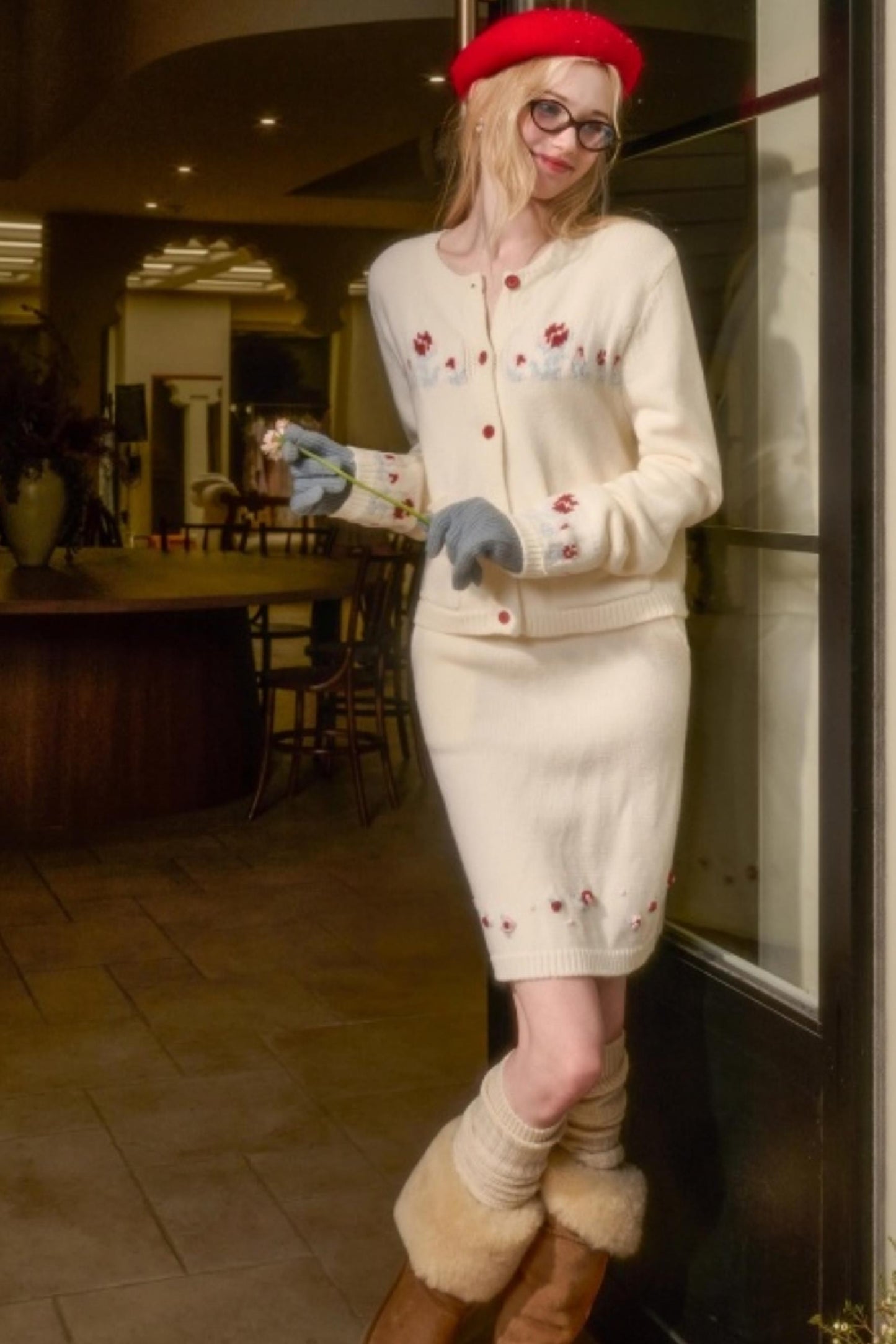 Snow Berry Wool Sweater Set-Up