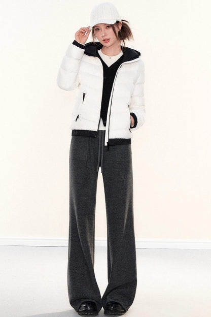 Fleece-Lined Glutinous Rice Pants