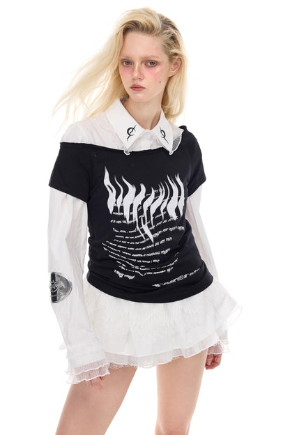 One-Shoulder Y2K T-Shirt