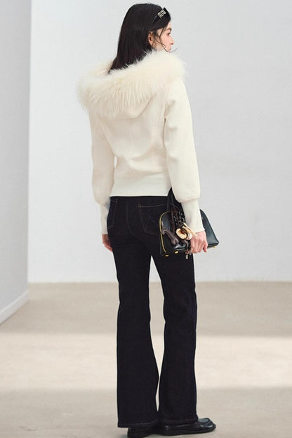 Fur Collar Khaki Jacket