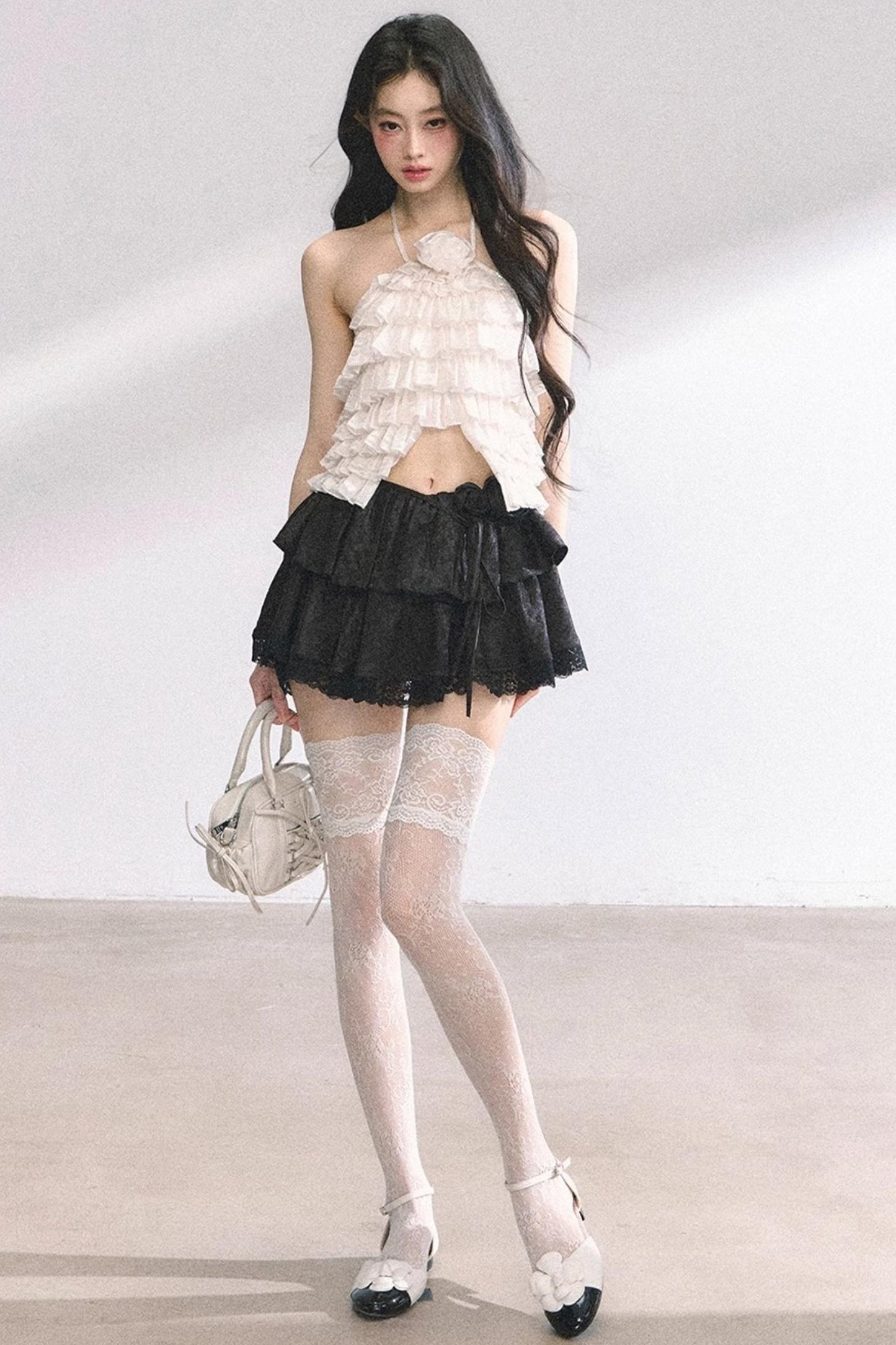 Floral Lace Bustier Skirt