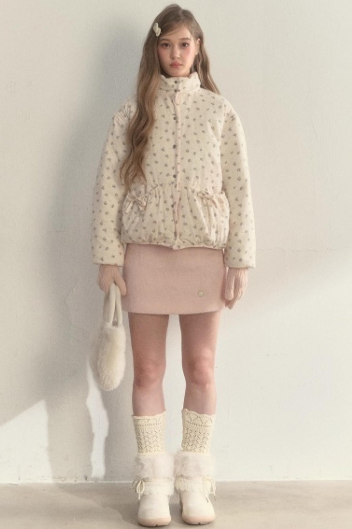 Corduroy Floral Reversible Jacket Set-Up