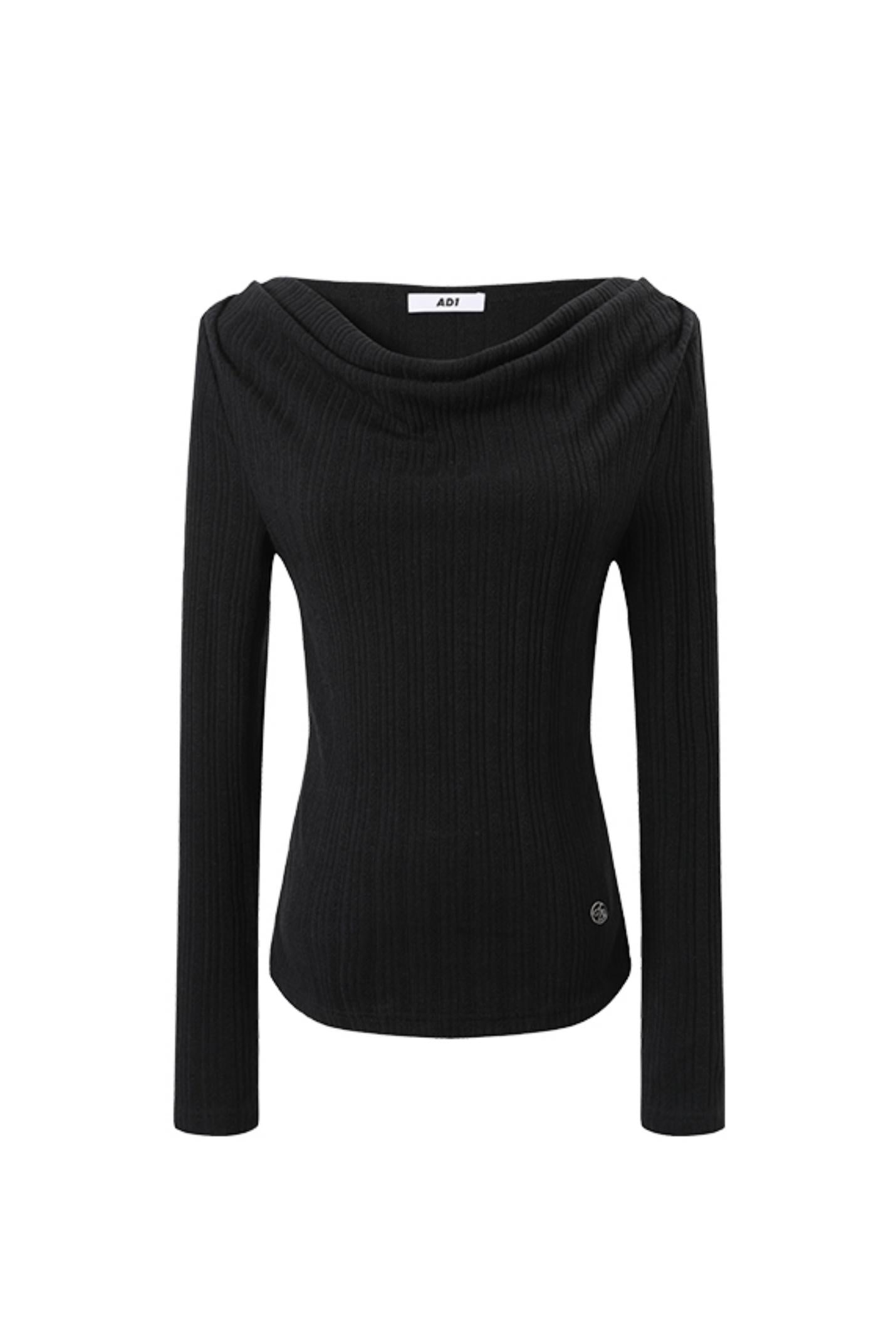 Long Sleeve Swing Neck Knit Top