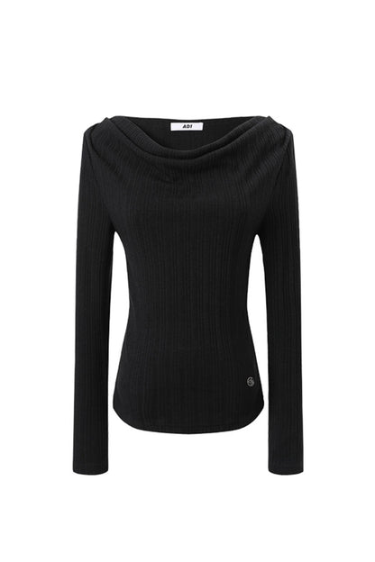 Long Sleeve Swing Neck Knit Top