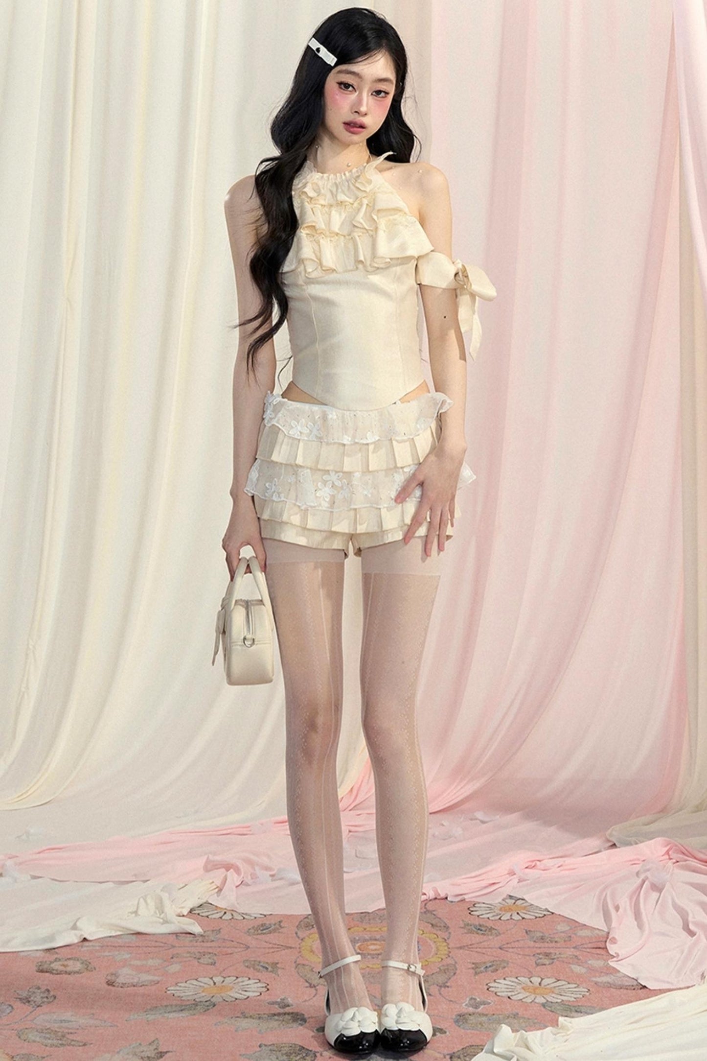 Floral Pleated Skirt