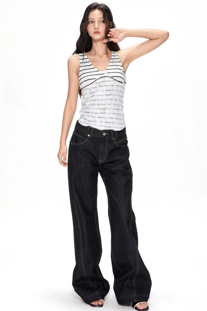 Chic Striped Lace Camisole