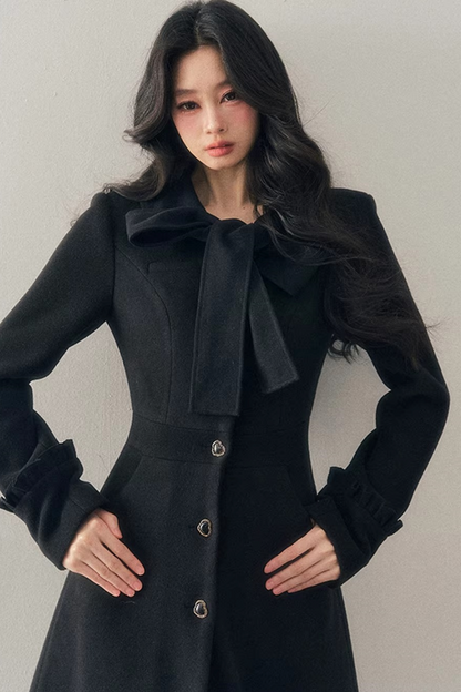 Hepburn Quilted Woolen Coat