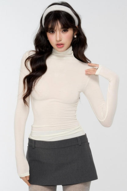 Lyocell Wool Rhinestone Top