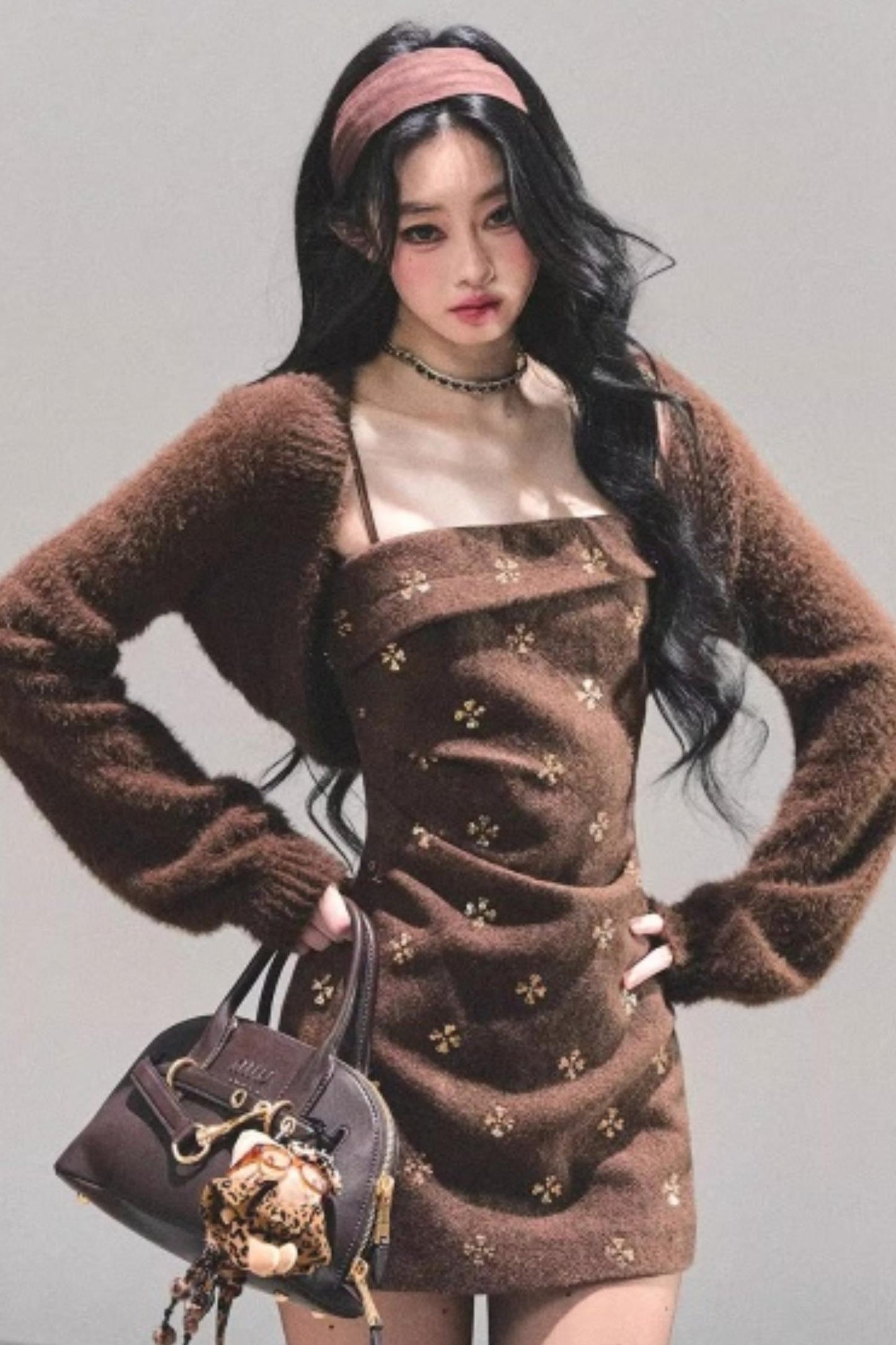 Hibiscus Knit Sweater Coat