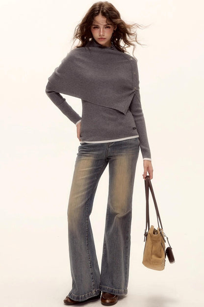 Color-Block Wool Top Set