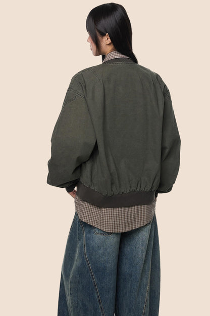 Vintage Distressed Baseball Jersey Jacket