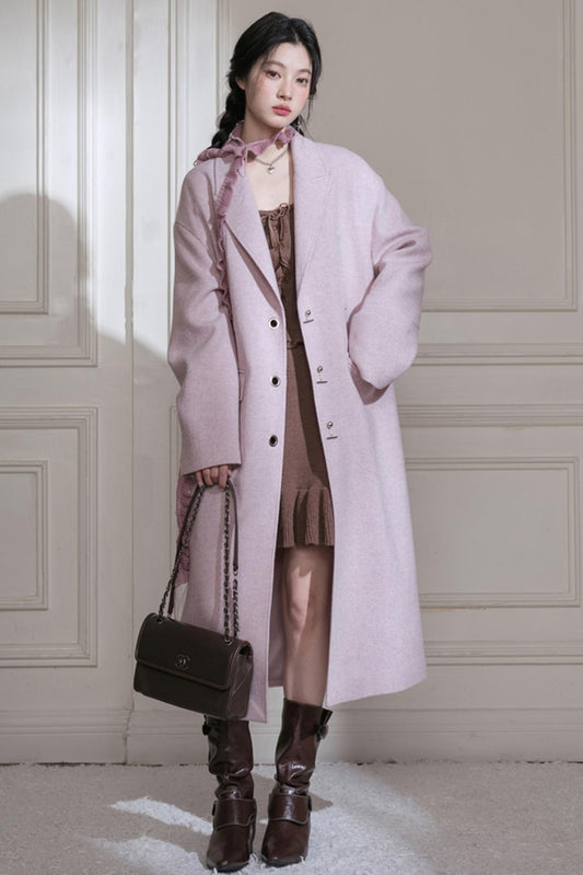 Herringbone Tweed Coat