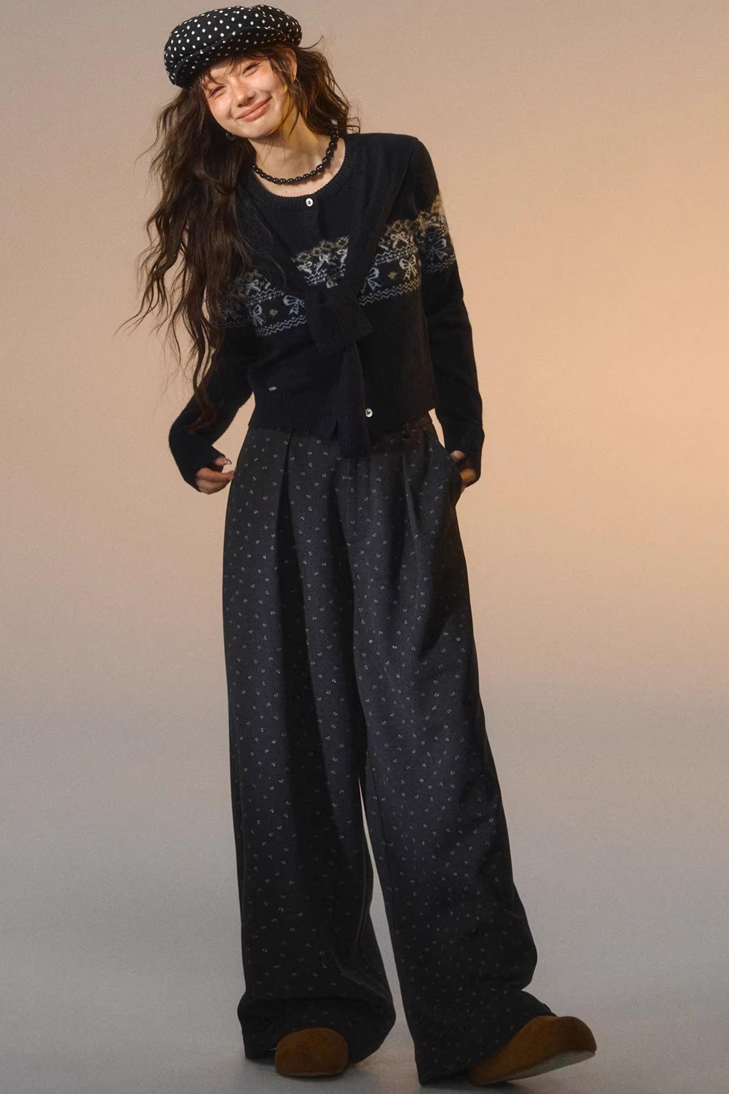 Fair Isle Bowknot Sweater