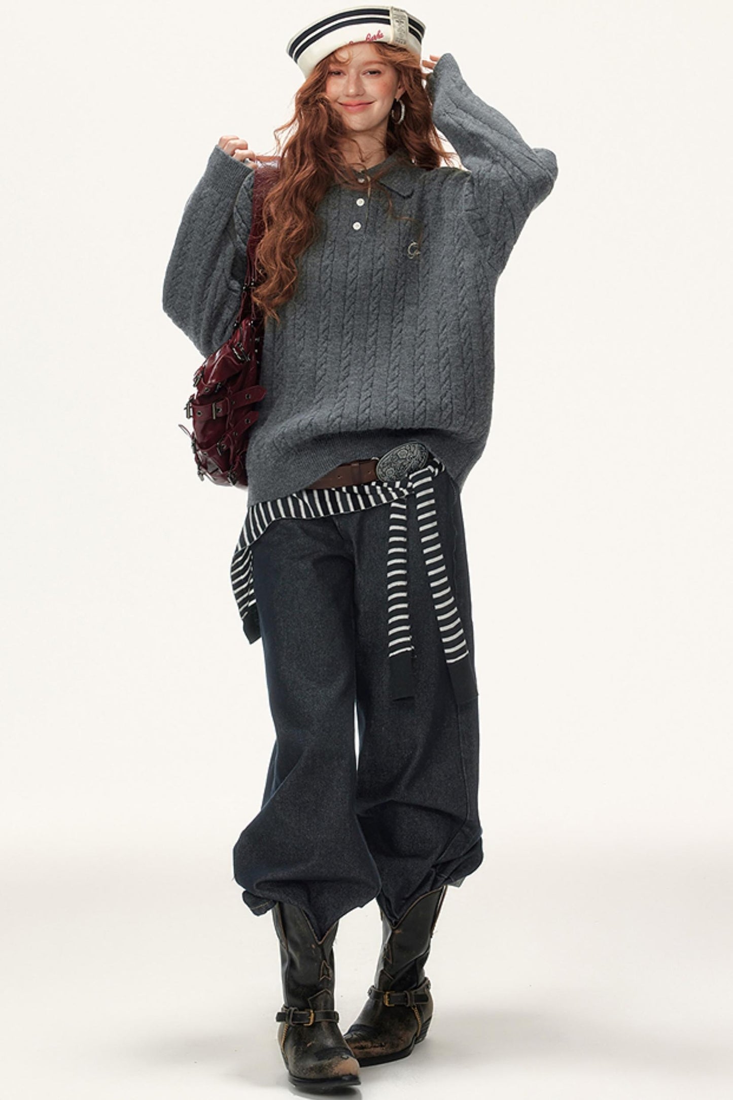 Winter Cable Knit Top