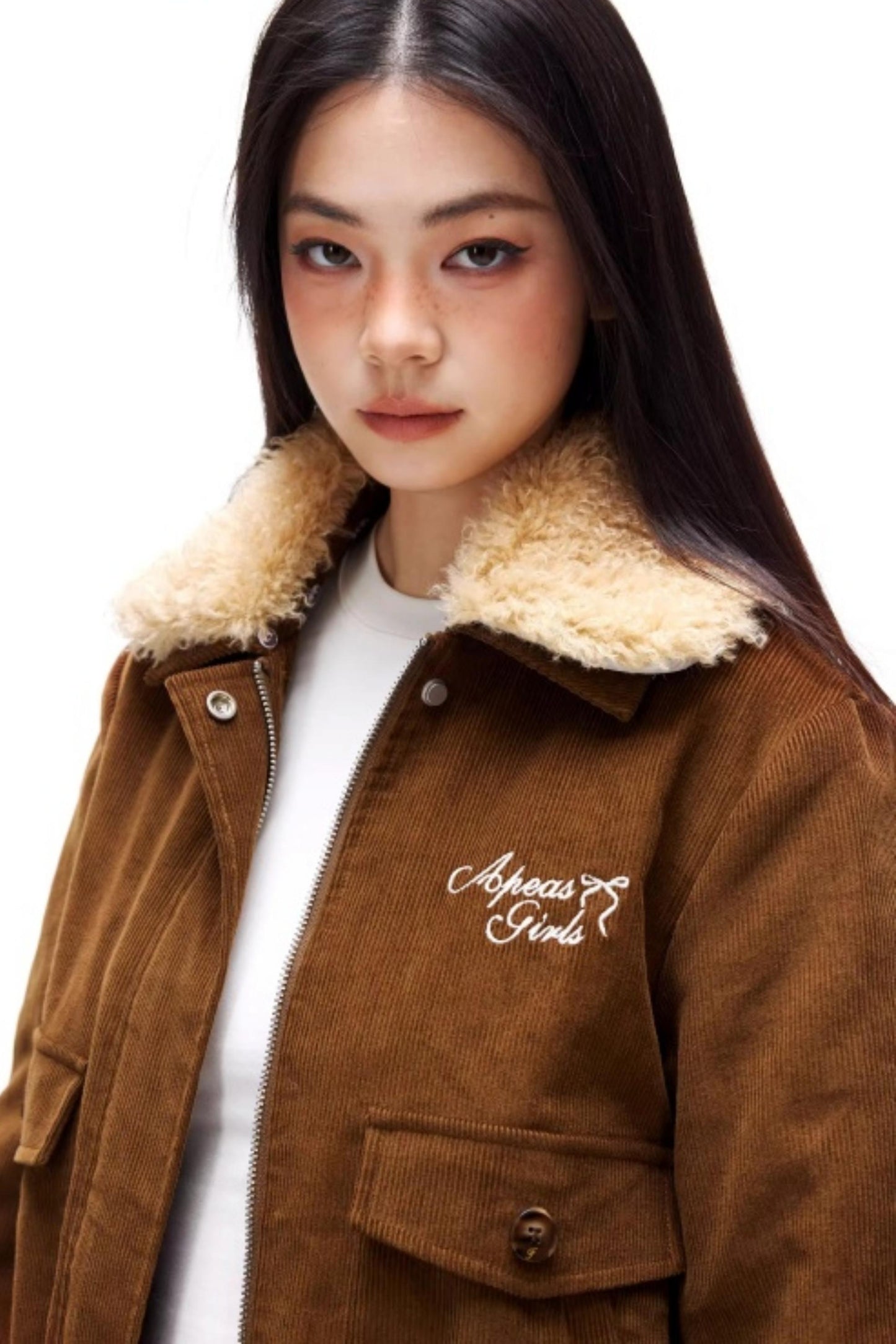 Retro Corduroy Jacket Skirt Set