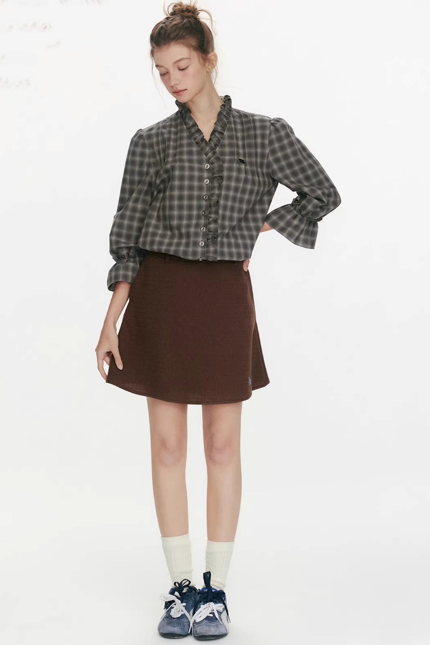 Flower Day Plaid Shirt