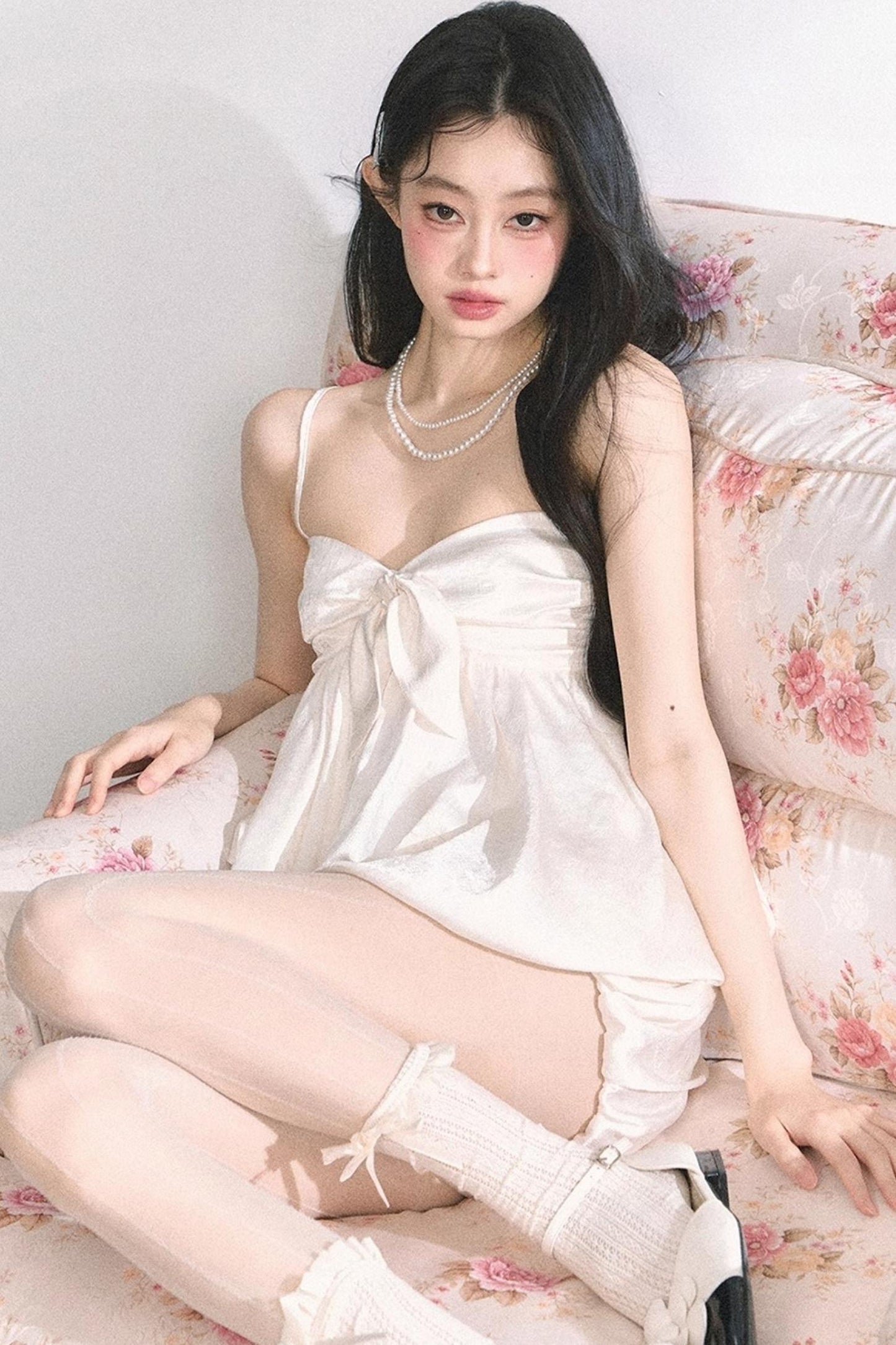 Floral Strap Two-Piece Summer Skirt Set-Up