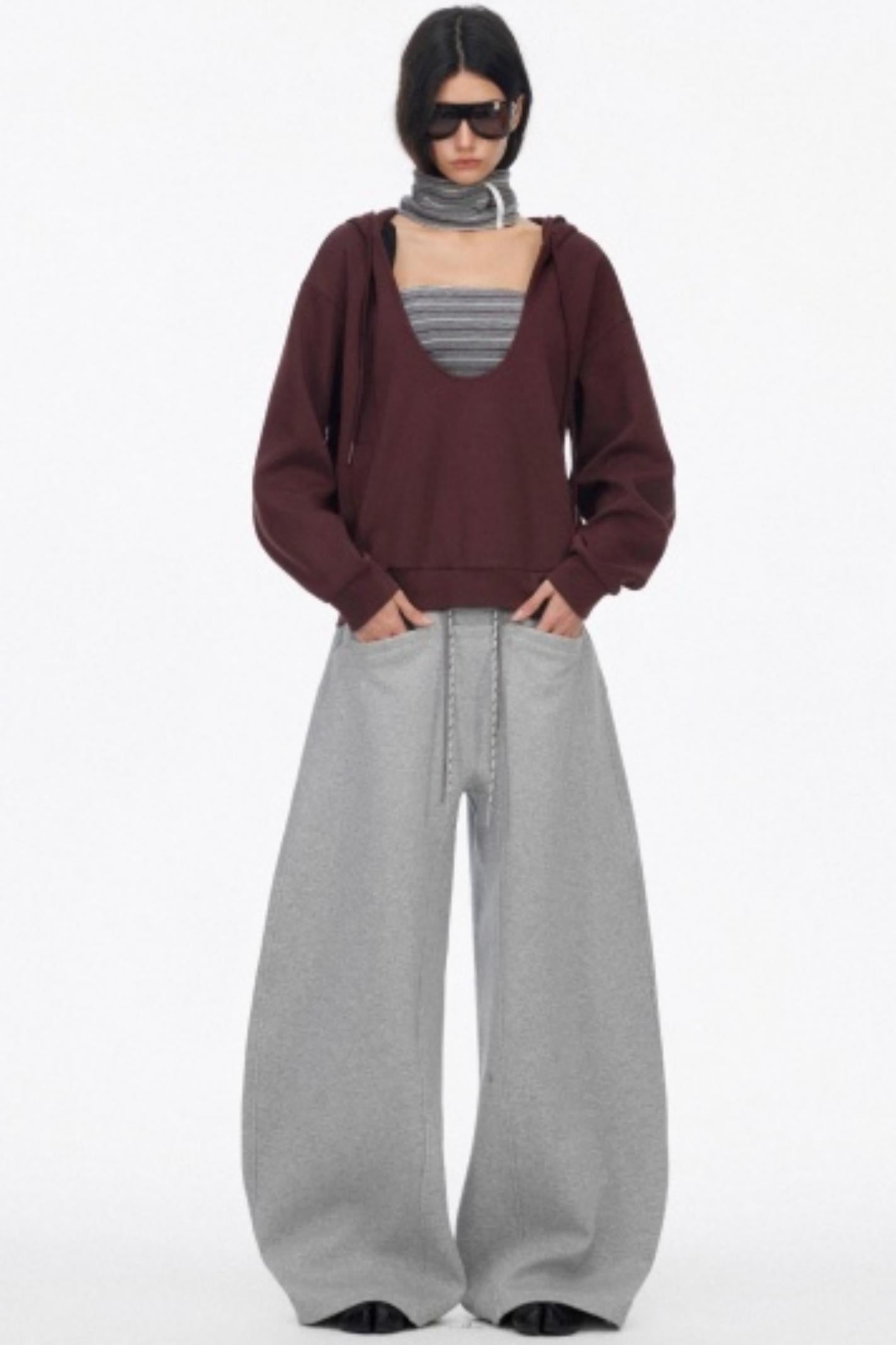 Classic Wide-Leg Fleece Sweatpants