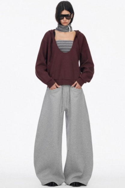 Classic Wide-Leg Fleece Sweatpants