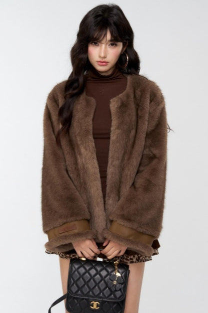 Slavic Aesthetics Fur-Cuffed Jacket