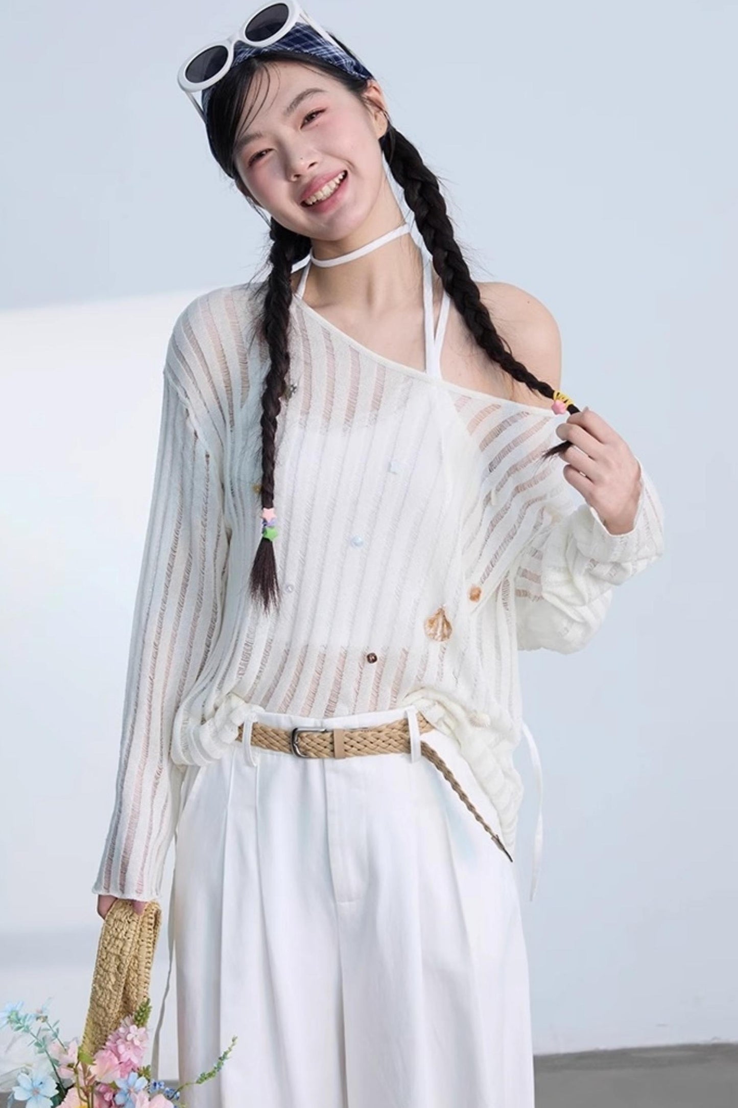 Chic Sunscreen Blouse