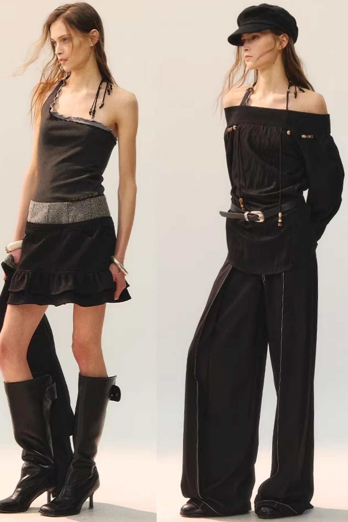 Frost Edge Beaded Halter Top